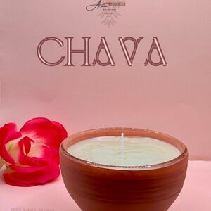 Chava Soy Wax Candle in Brown Holder